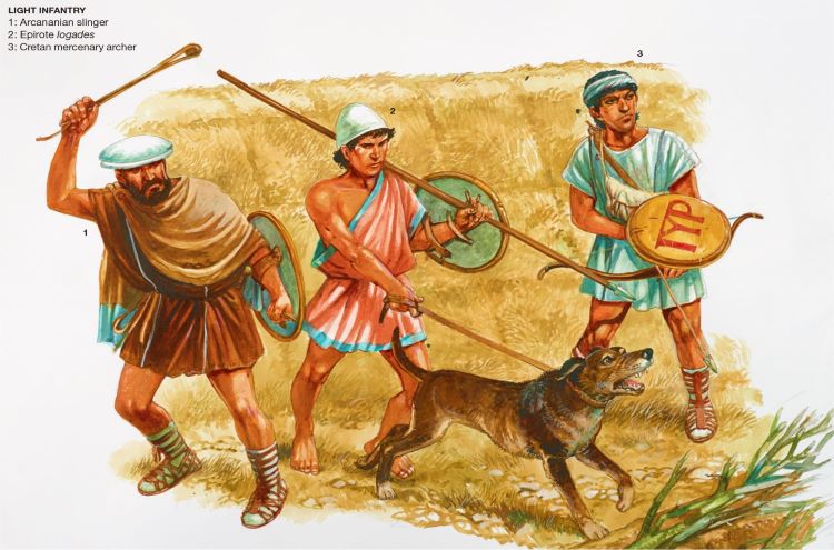 Pyrrhus light infantry (mercenaries and native Epirotes).