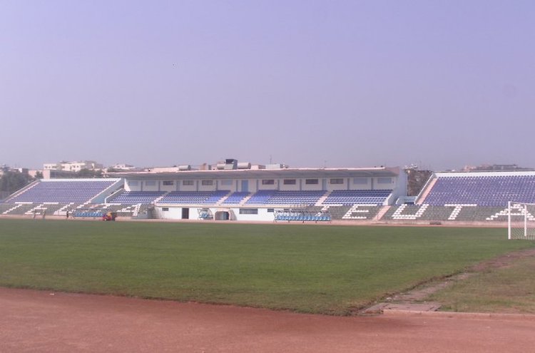 Main stand at stadium Niko Dovana.